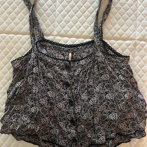 Free People Monochrome Floral Camisole